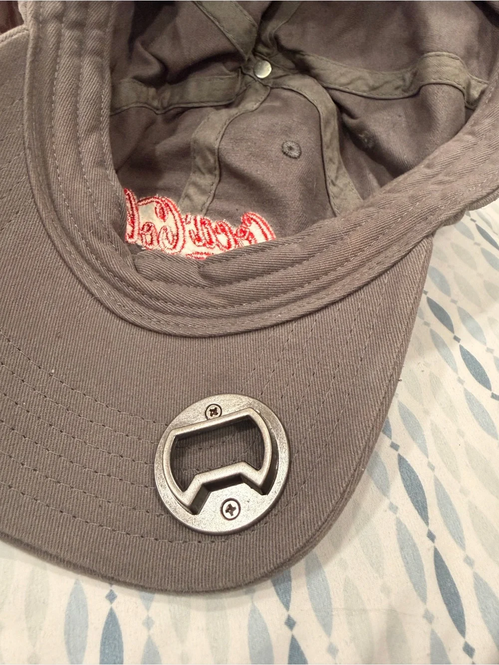 Coca Cola Gray Baseball Cap with Red Embroidered Logo